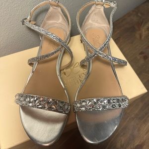 Beautiful designer silver sandals size 9.5.